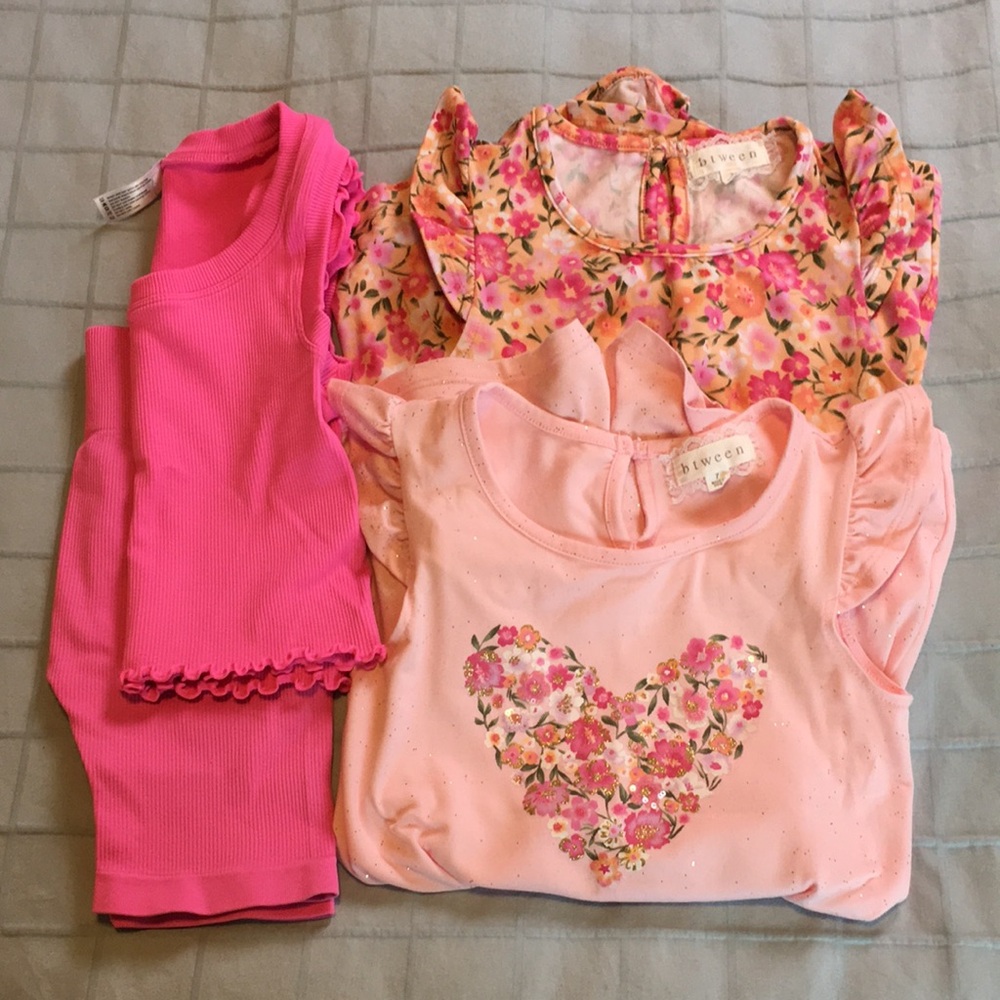 Girls Clothing Bundle Yogalicious Set & 2 Btween Rompers